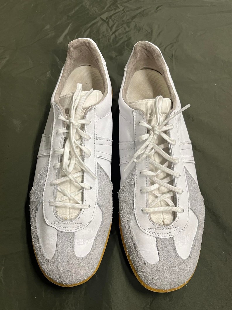 German Army Leather Trainers GAT White - Etsy