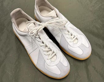 Scarpe Da Ginnastica Dell'esercito Tedesco UK6 GAT Bianche Taglia - Foto 7