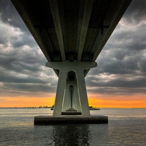 Sunset, Sanibel Causeway, Florida, Architectures, Wall Art, Architectural Photograph