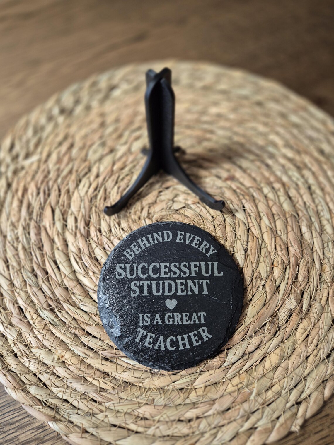 Behind Every Successful Student Gift | Engraved Teacher Slate Coaster ...