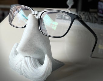 Mustache Glasses Holder - Whimsical 3D Printed Desk Companion