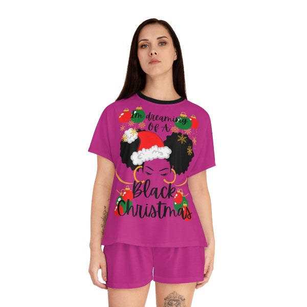 African American Santa Pajamas Etsy