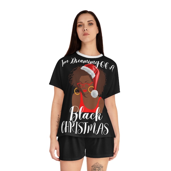 Black Santa Pajamas Etsy