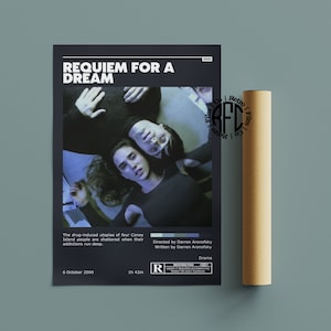 Requiem For A Dream Retro Vintage Poster | Minimalist Movie Poster | Retro Vintage Art Print | Wall Art | Home Decor