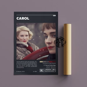 Carol Retro Vintage Poster | Minimalist Movie Poster | Retro Vintage Art Print | Wall Art | Home Decor