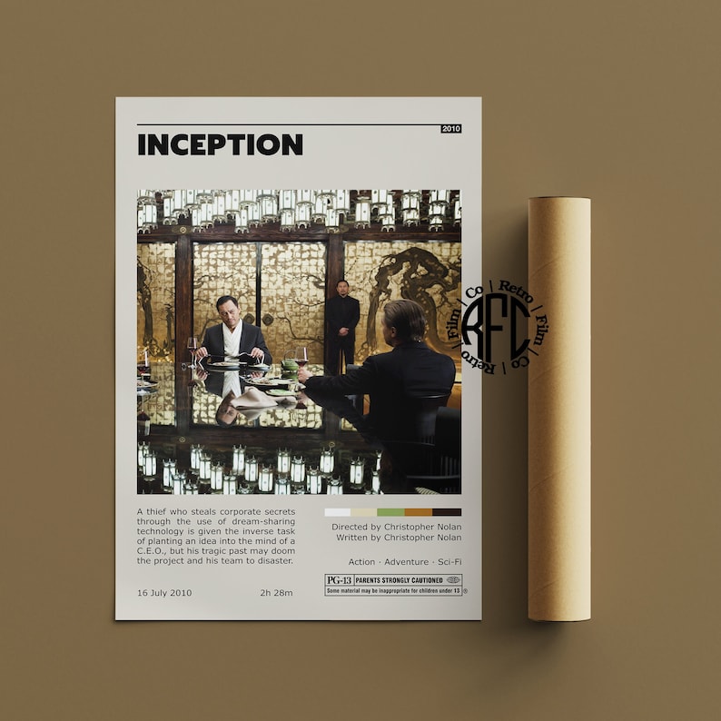 Inception Release Inception Retro Vintage Poster | Minimalist Movie Poster | Retro ...