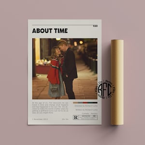 About Time Retro Vintage Poster | Minimalist Movie Poster | Retro Vintage Art Print | Wall Art | Home Decor