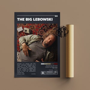 The Big Lebowski Retro Vintage Poster | Minimalist Movie Poster | Retro Vintage Art Print | Wall Art | Home Decor