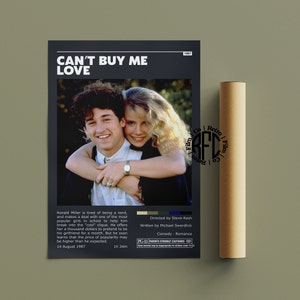 Cant Buy Me Love Retro Vintage Poster | Minimalist Movie Poster | Retro Vintage Art Print | Wall Art | Home Decor