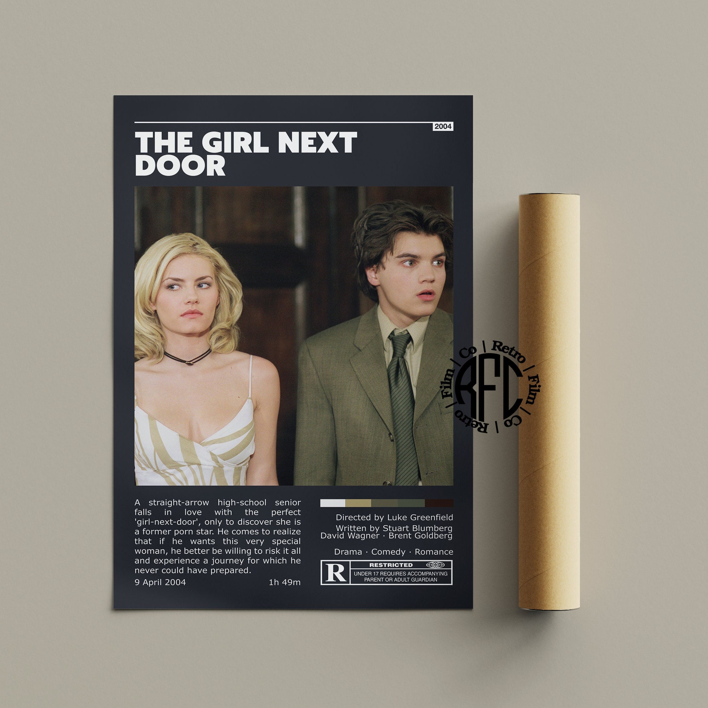 The Girl Next Door Retro Vintage Poster | Minimalist Movie Poster
