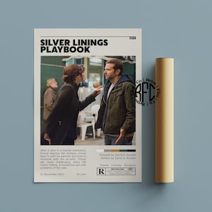 Silver Linings Playbook Retro Vintage Poster | Minimalist Movie Poster | Retro Vintage Art Print | Wall Art | Home Decor