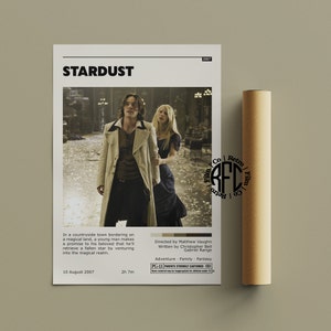 Stardust Retro Vintage Poster | Minimalist Movie Poster | Retro Vintage Art Print | Wall Art | Home Decor