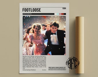 Footloose Retro Vintage Poster | Minimalist Movie Poster | Retro Vintage Art Print | Wall Art | Home Decor