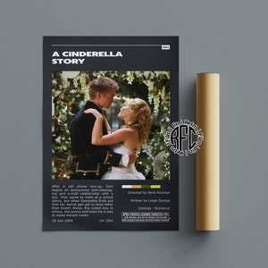A Cinderella Story Retro Vintage Poster | Minimalistisches Film poster | Retro Vintage Kunstdruck | Wandbild | Home Dekor