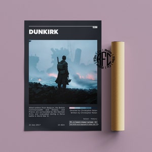 Dunkirk Retro Vintage Poster | Minimalist Movie Poster | Retro Vintage Art Print | Wall Art | Home Decor