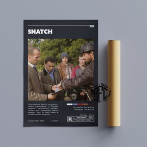 Snatch Retro Vintage Poster | Minimalist Movie Poster | Retro Vintage Art Print | Wall Art | Home Decor