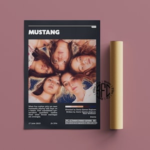 Mustang Retro Vintage Poster | Minimalistische Film Poster | Retro Vintage Art Print | Kunst aan de muur | Woondecoratie