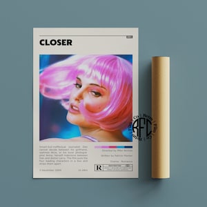 Closer Retro Vintage Poster | Minimalist Movie Poster | Retro Vintage Art Print | Wall Art | Home Decor
