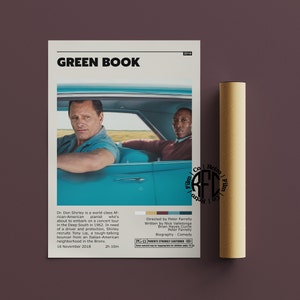 Green Book Retro Vintage Poster | Minimalist Movie Poster | Retro Vintage Art Print | Wall Art | Home Decor