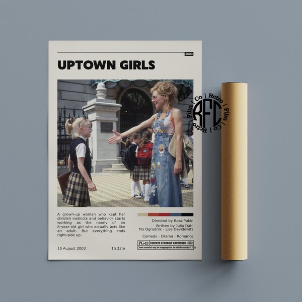 Uptown Girls Retro Vintage Poster | Minimalist Movie Poster | Retro Vintage Art Print | Wall Art | Home Decor