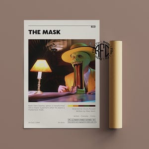 The Mask Retro Vintage Poster | Minimalist Movie Poster | Retro Vintage Art Print | Wall Art | Home Decor