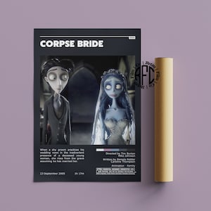 Corpse Bride Retro Vintage Poster | Minimalist Movie Poster | Retro Vintage Art Print | Wall Art | Home Decor