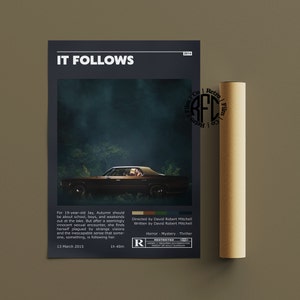 It Follows Retro Vintage Poster | Minimalist Movie Poster | Retro Vintage Art Print | Wall Art | Home Decor
