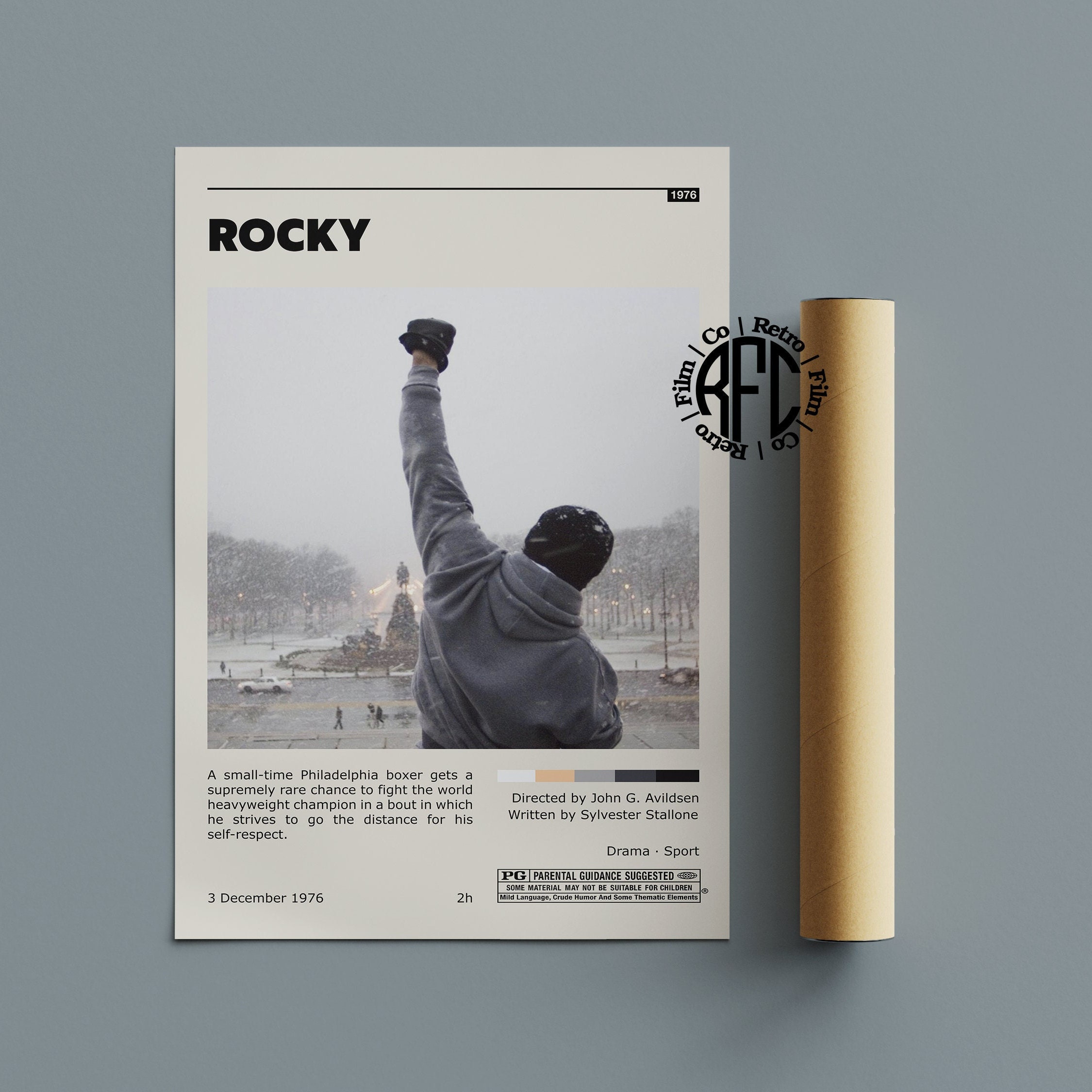Poster Metallico Retrò Film Rocky 5 1990 – Targa In Latta 20x30 Cm Per Decorazione Parete