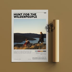 caça para o poster vintage retro de Wilderpeople de &lt;br&gt; Entrega Rápida? Pôster de filme minimalista | Impressão retro da arte do vintage | Arte de parede | Decoração de casa