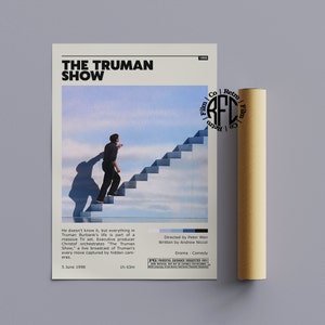 The Truman Show Retro Vintage Poster | Minimalistisches Film poster | Retro Vintage Kunstdruck | Wandbild | Home Dekor