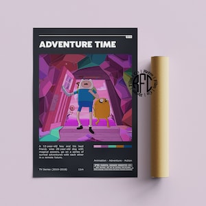 Adventure Time Retro Vintage Poster | Minimalist Movie Poster | Retro Vintage Art Print | Wall Art | Home Decor