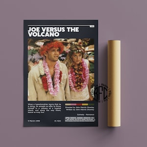 Joe Versus The Volcano Retro Vintage Poster | Minimalist Movie Poster | Retro Vintage Art Print | Wall Art | Home Decor