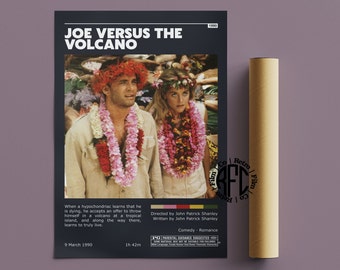 Joe Versus The Volcano Retro Vintage Poster | Minimalist Movie Poster | Retro Vintage Art Print | Wall Art | Home Decor