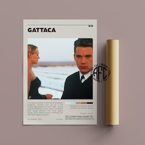 Gattaca Retro Vintage Poster | Minimalist Movie Poster | Retro Vintage Art Print | Wall Art | Home Decor