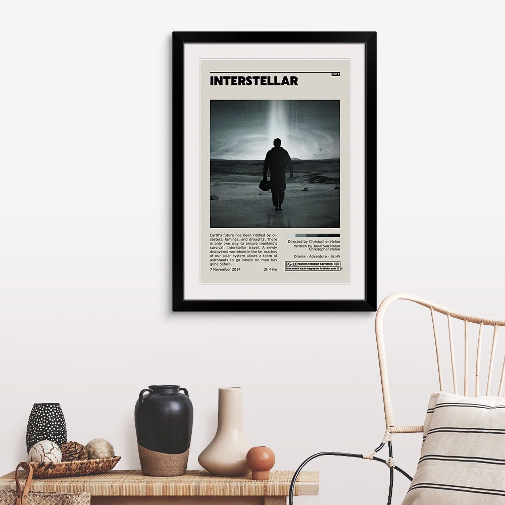 Discover Interstellar Retro Vintage Poster | Minimalist Movie Poster | Retro Vintage Art Print | Wall Art | Home Decor