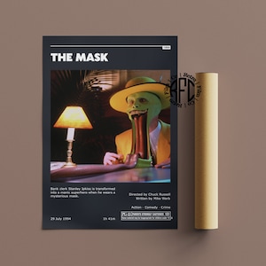 The Mask Retro Vintage Poster | Minimalist Movie Poster | Retro Vintage Art Print | Wall Art | Home Decor