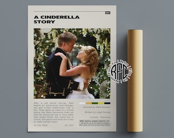 A Cinderella Story Retro Vintage Poster | Minimalist Movie Poster | Retro Vintage Art Print | Wall Art | Home Decor