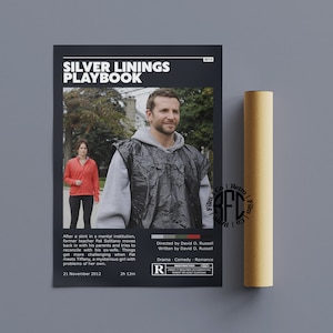 Silver Linings Playbook Retro Vintage Poster | Minimalist Movie Poster | Retro Vintage Art Print | Wall Art | Home Decor