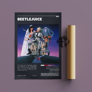 Beetlejuice Retro Vintage Poster | Minimalist Movie Poster | Retro Vintage Art Print | Wall Art | Home Decor