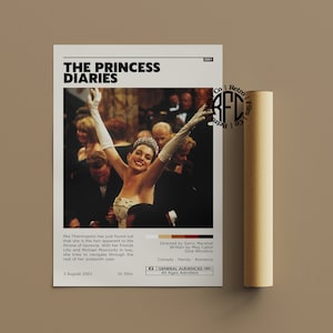 The Princess Diaries Retro Vintage Poster | Minimalist Movie Poster | Retro Vintage Art Print | Wall Art | Home Decor