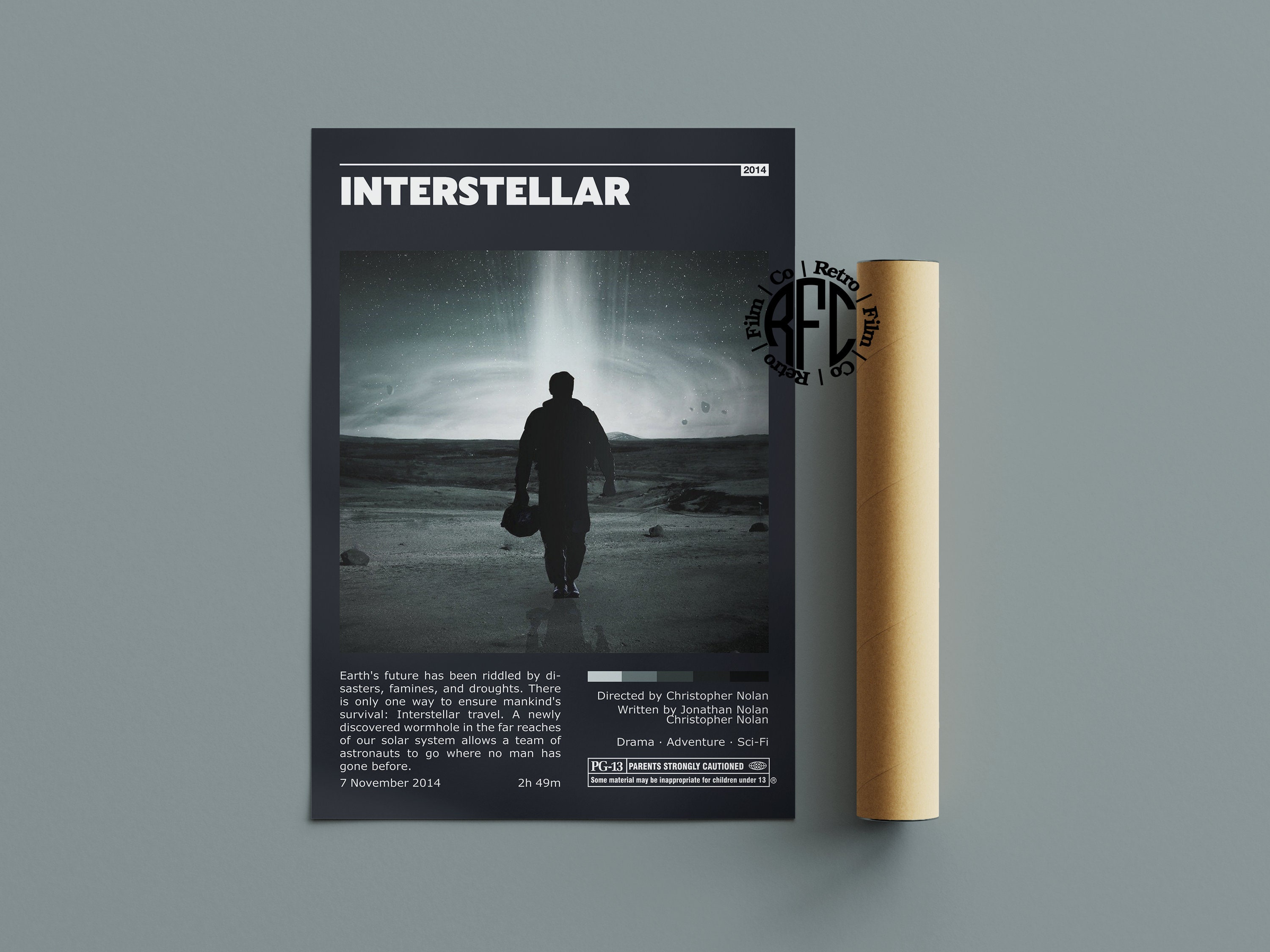 Discover Interstellar Retro Vintage Poster | Minimalist Movie Poster | Retro Vintage Art Print | Wall Art | Home Decor