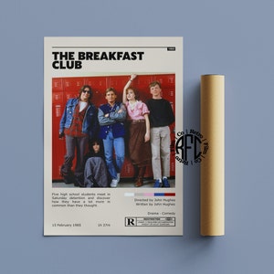 The Breakfast Club Retro Vintage Poster | Minimalist Movie Poster | Retro Vintage Art Print | Wall Art | Home Decor