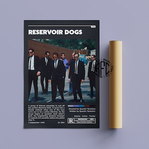 Reservoir Dogs Retro Vintage Poster | Minimalist Movie Poster | Retro Vintage Art Print | Wall Art | Home Decor