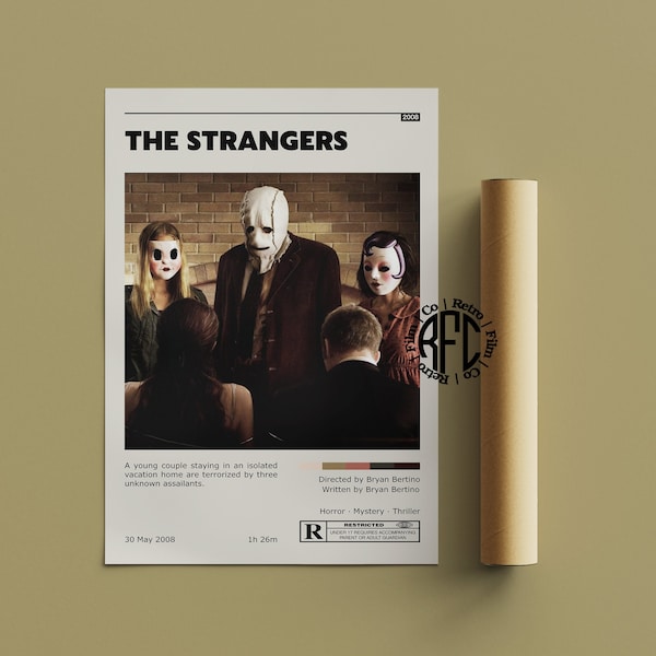 The Strangers Retro Vintage Poster | Minimalist Movie Poster | Retro Vintage Art Print | Wall Art | Home Decor