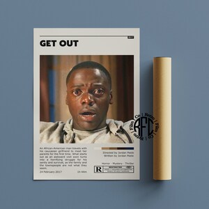 Get Out Retro Vintage Poster | Minimalistische Film Poster | Retro Vintage Art Print | Kunst aan de muur | Woondecoratie