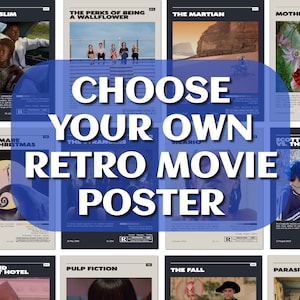 Choose Your Own Retro Custom Movie Poster Print | Custom Movie Poster | Retro Vintage Art Print | Wall Art | Gift Art | Home Decor