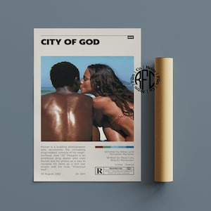 City Of God Retro Vintage Poster / Minimalist Movie Poster / Retro Vintage Art Print / Wall Art / Home Decor
