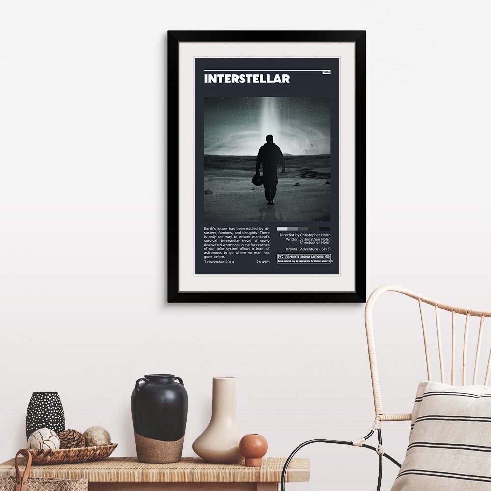 Discover Interstellar Retro Vintage Poster | Minimalist Movie Poster | Retro Vintage Art Print | Wall Art | Home Decor