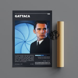 Gattaca Retro Vintage Poster | Minimalist Movie Poster | Retro Vintage Art Print | Wall Art | Home Decor