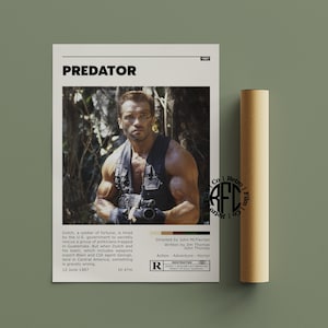 Predator Retro Vintage Poster | Minimalist Movie Poster | Retro Vintage Art Print | Wall Art | Home Decor